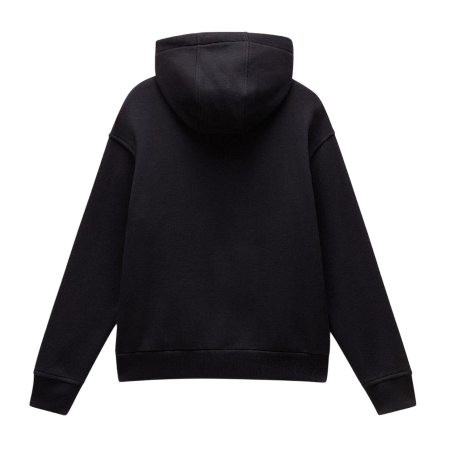Black - Back - Napapijri Womens-Ladies Box Logo Cotton Blend Hoodie