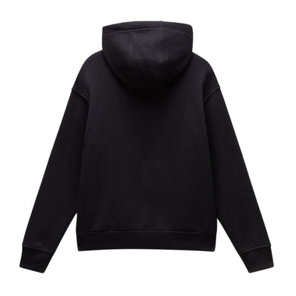 Black - Back - Napapijri Womens-Ladies Box Logo Cotton Blend Hoodie
