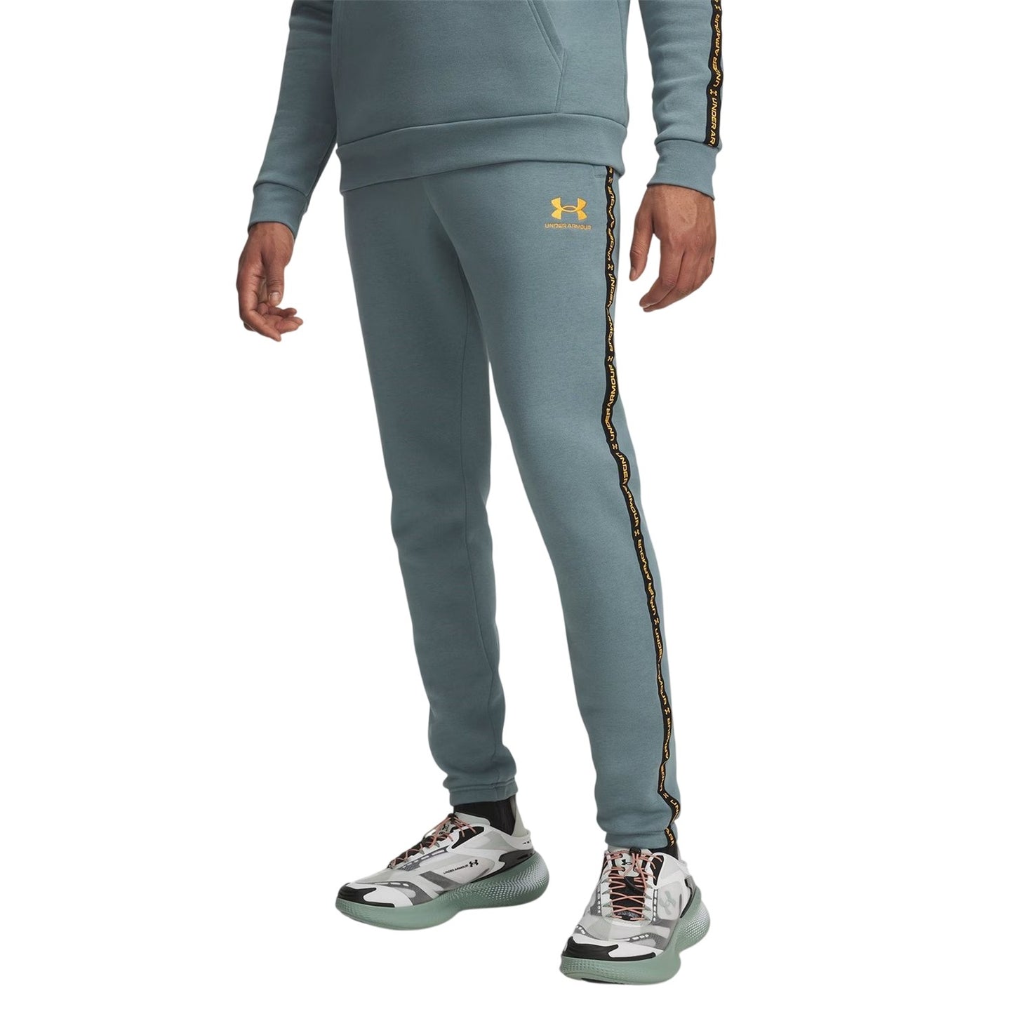Jasper - Front - Under Armour Mens Fleece Tape Slim Joggers