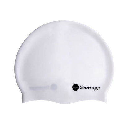 White - Front - Slazenger Unisex Adult Swim Cap