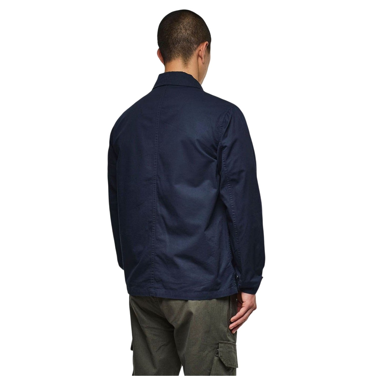 Navy - Back - Weekend Offender Mens Caleb Service Overshirt