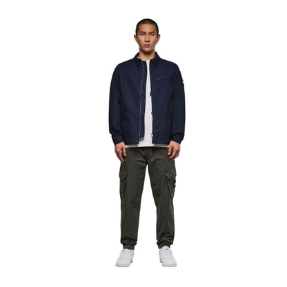 Navy - Side - Weekend Offender Mens Caleb Service Overshirt