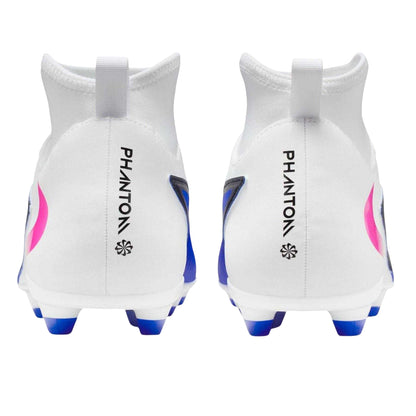 Blue - Back - Nike Childrens-Kids Phantom 6 Firm Ground Football Boots