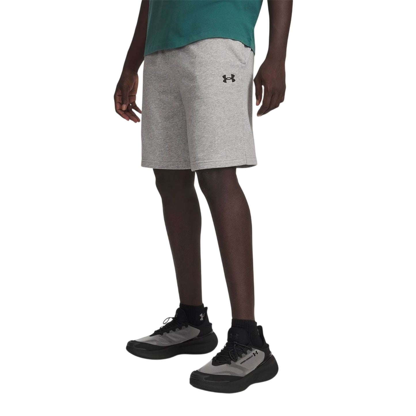 Gray Dawn-Black - Front - Under Armour Mens Rival Logo Shorts