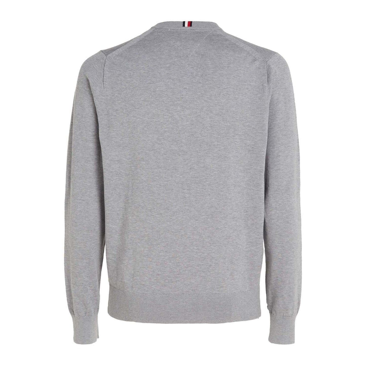 Grey - Back - Tommy Hilfiger Mens 1985 Cotton Crew Neck Sweater Top