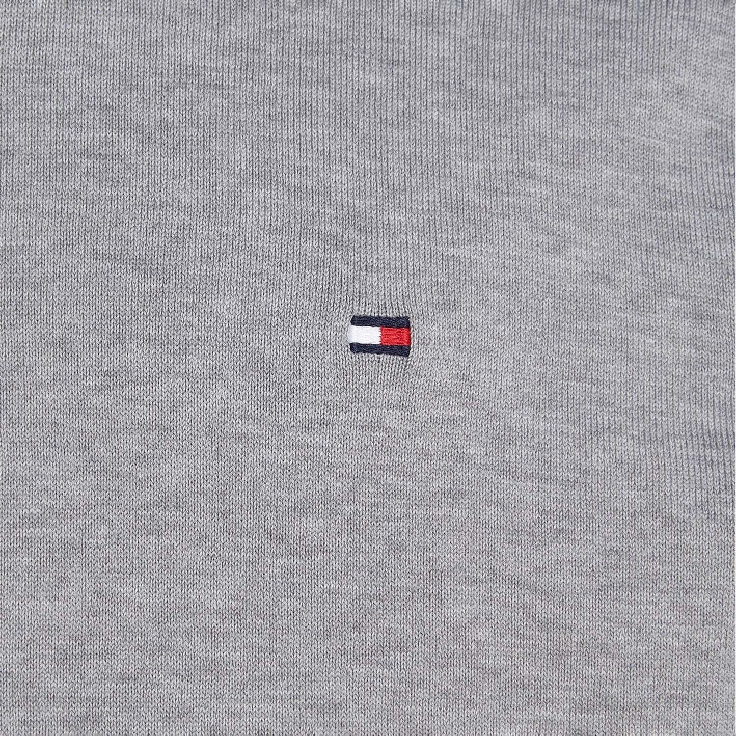 Grey - Close up - Tommy Hilfiger Mens 1985 Cotton Crew Neck Sweater Top