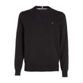 Black - Front - Tommy Hilfiger Mens 1985 Cotton Crew Neck Sweater Top