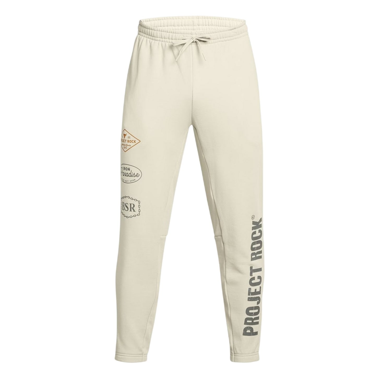 White - Front - Under Armour Mens Project Rock Graphic Print Joggers