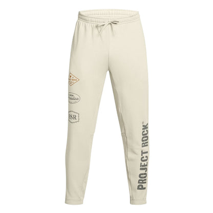 White - Front - Under Armour Mens Project Rock Graphic Print Joggers