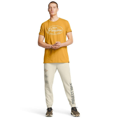 Brown - Back - Under Armour Mens Project Rock Graphic Print Joggers