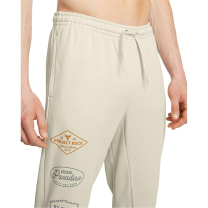 Brown - Side - Under Armour Mens Project Rock Graphic Print Joggers