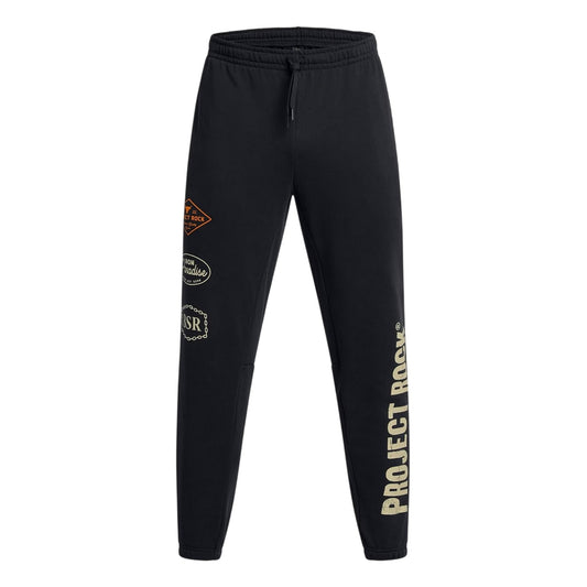 Black - Front - Under Armour Mens Project Rock Graphic Print Joggers