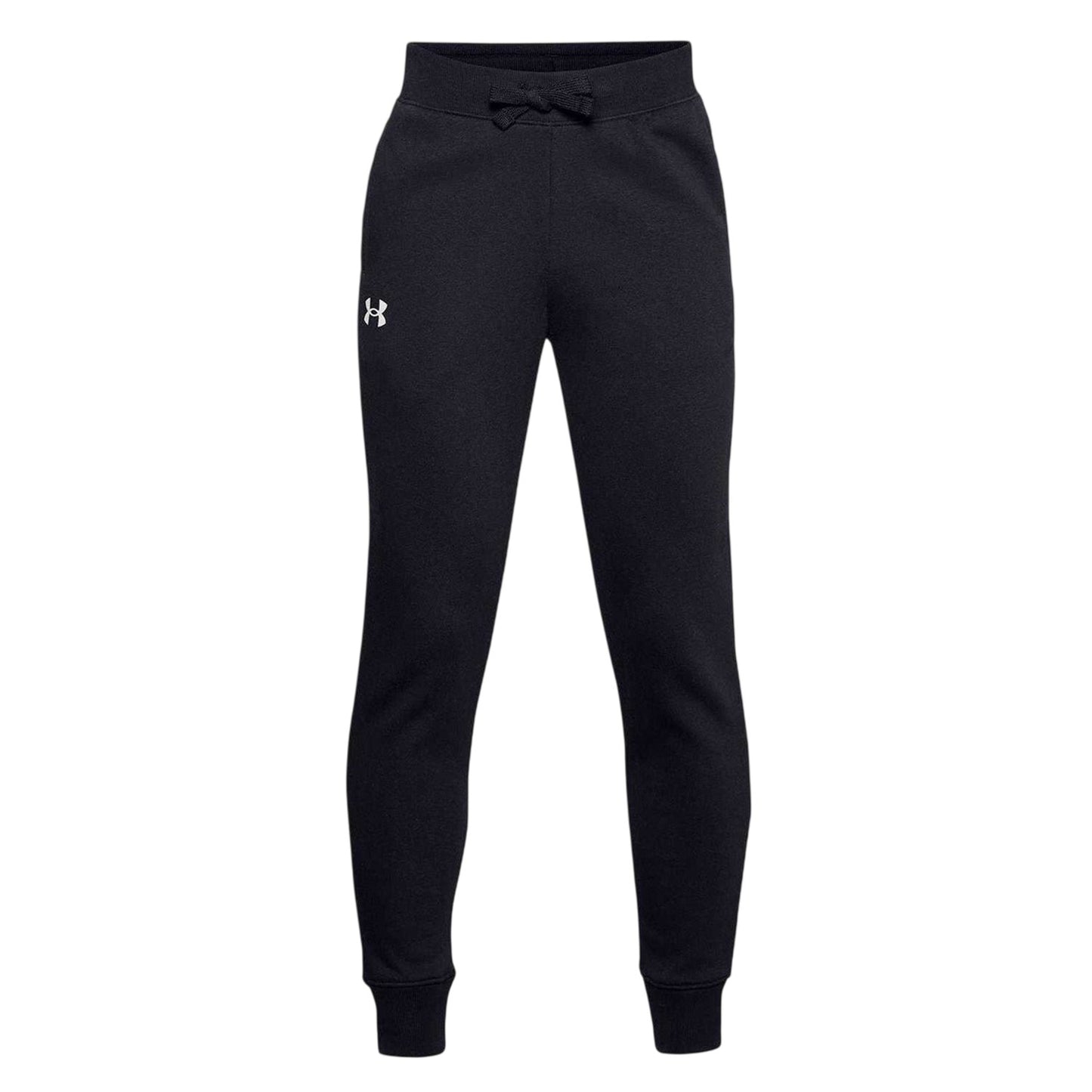 Black - Front - Under Armour Boys Fleece Jogging Bottoms