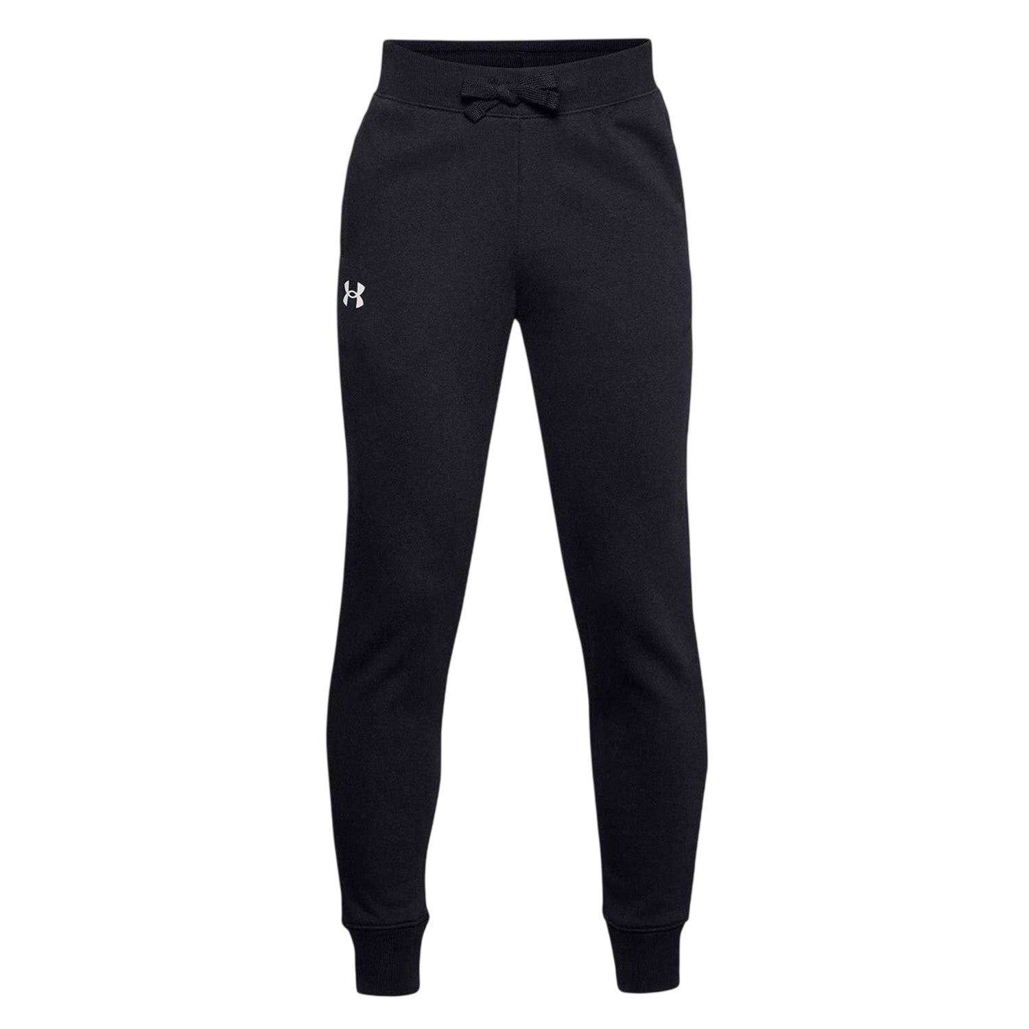 Black - Front - Under Armour Boys Fleece Jogging Bottoms