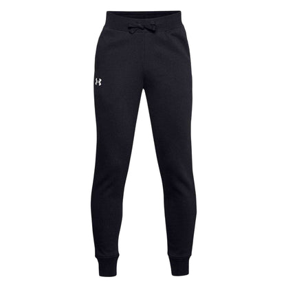 Black - Front - Under Armour Boys Fleece Jogging Bottoms