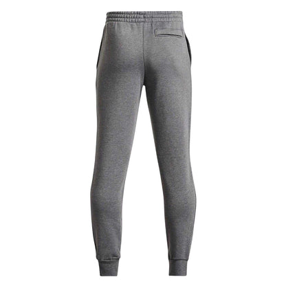 Grey Heather - Back - Under Armour Boys Fleece Jogging Bottoms