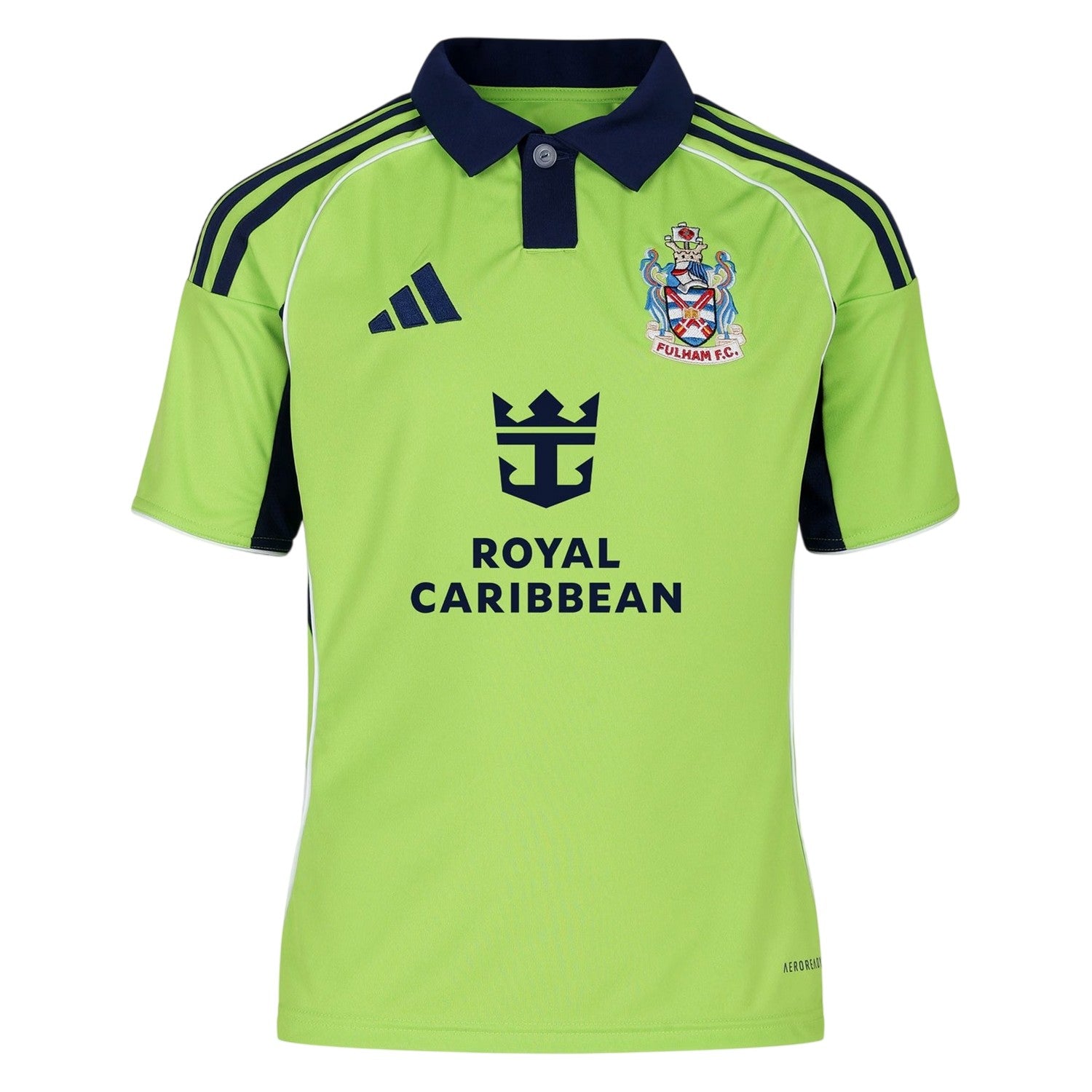 Green-Blue - Front - Fulham FC Childrens-Kids 25-26 Adidas Away Shirt