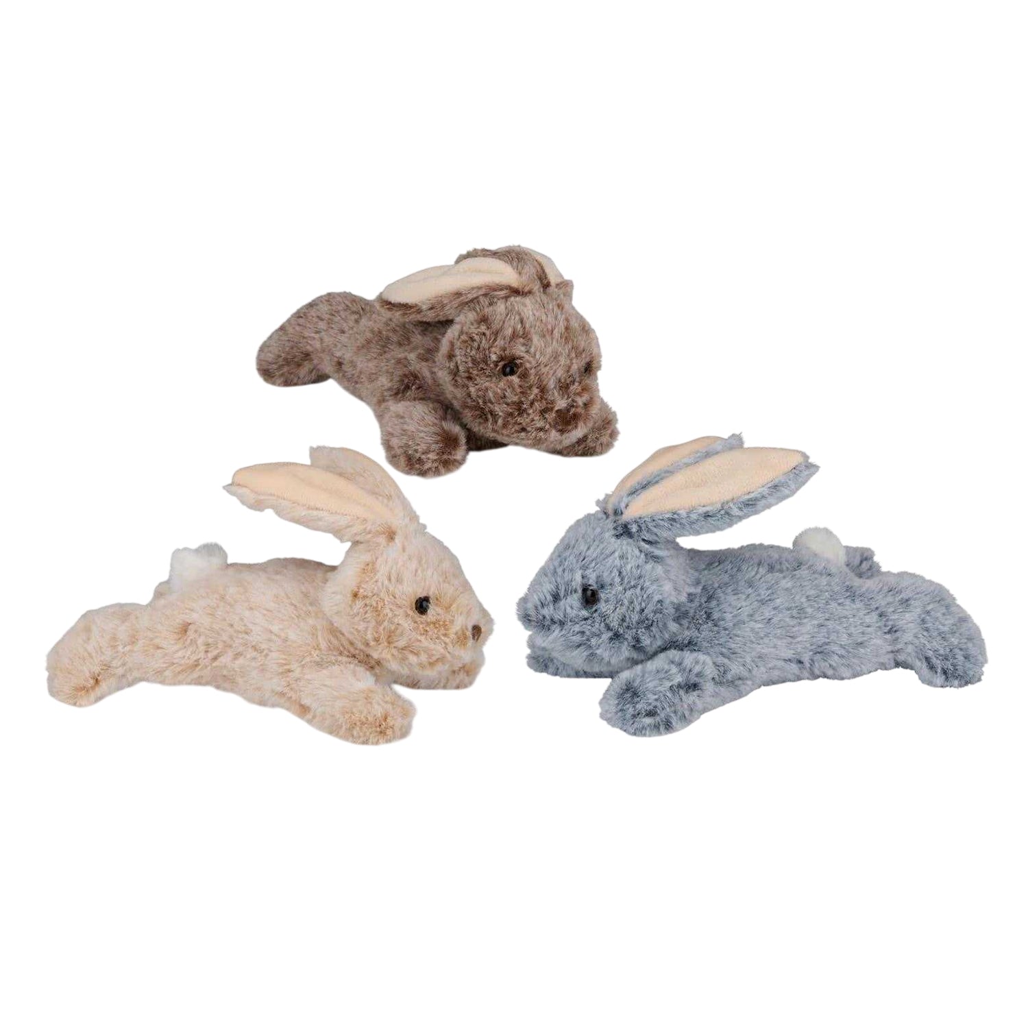 Multicoloured - Front - Eddy Toys Rabbit Plush Toy Set (Pack of 3)