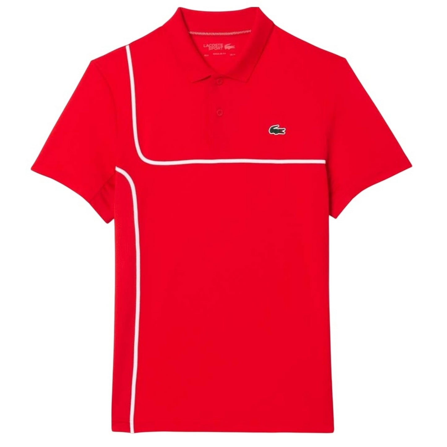 Red - Front - Lacoste Mens Daniil Medvedev Regular Tennis Polo Shirt