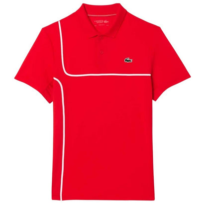 Red - Front - Lacoste Mens Daniil Medvedev Regular Tennis Polo Shirt