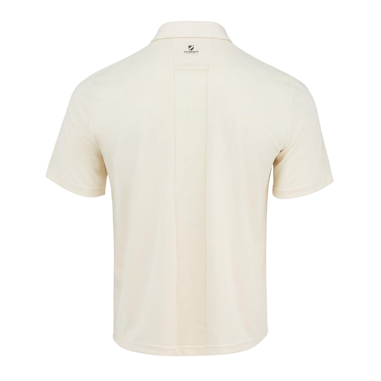 Cream - Back - Slazenger Mens Slaz Aero Logo Cricket Shirt