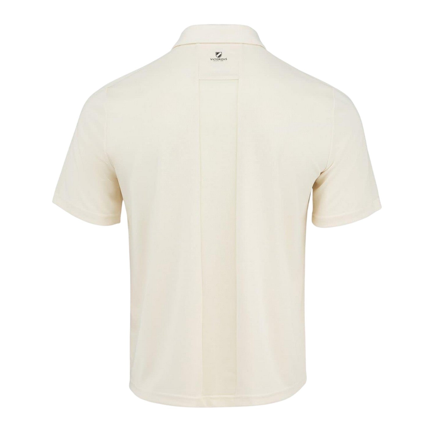 Cream - Back - Slazenger Mens Slaz Aero Logo Cricket Shirt