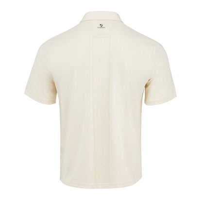 Cream - Back - Slazenger Mens Slaz Aero Logo Cricket Shirt