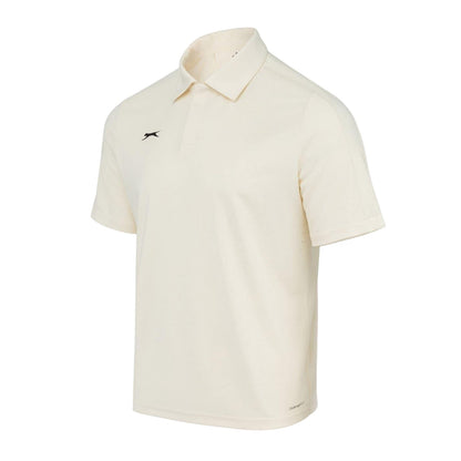 Cream - Side - Slazenger Mens Slaz Aero Logo Cricket Shirt