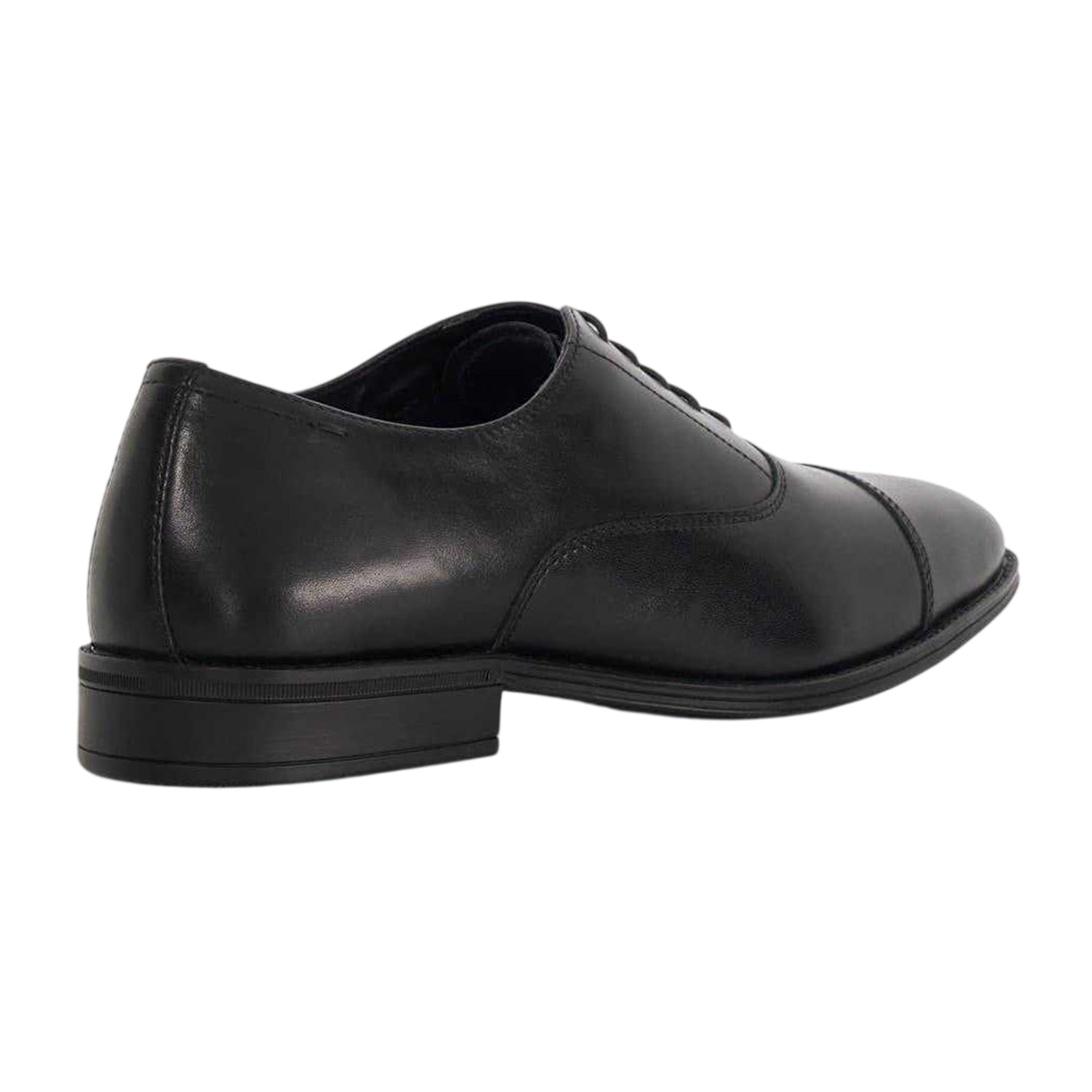 Black - Back - Dune London Mens Steffon Leather Oxford Shoes