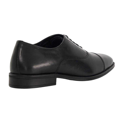 Black - Back - Dune London Mens Steffon Leather Oxford Shoes