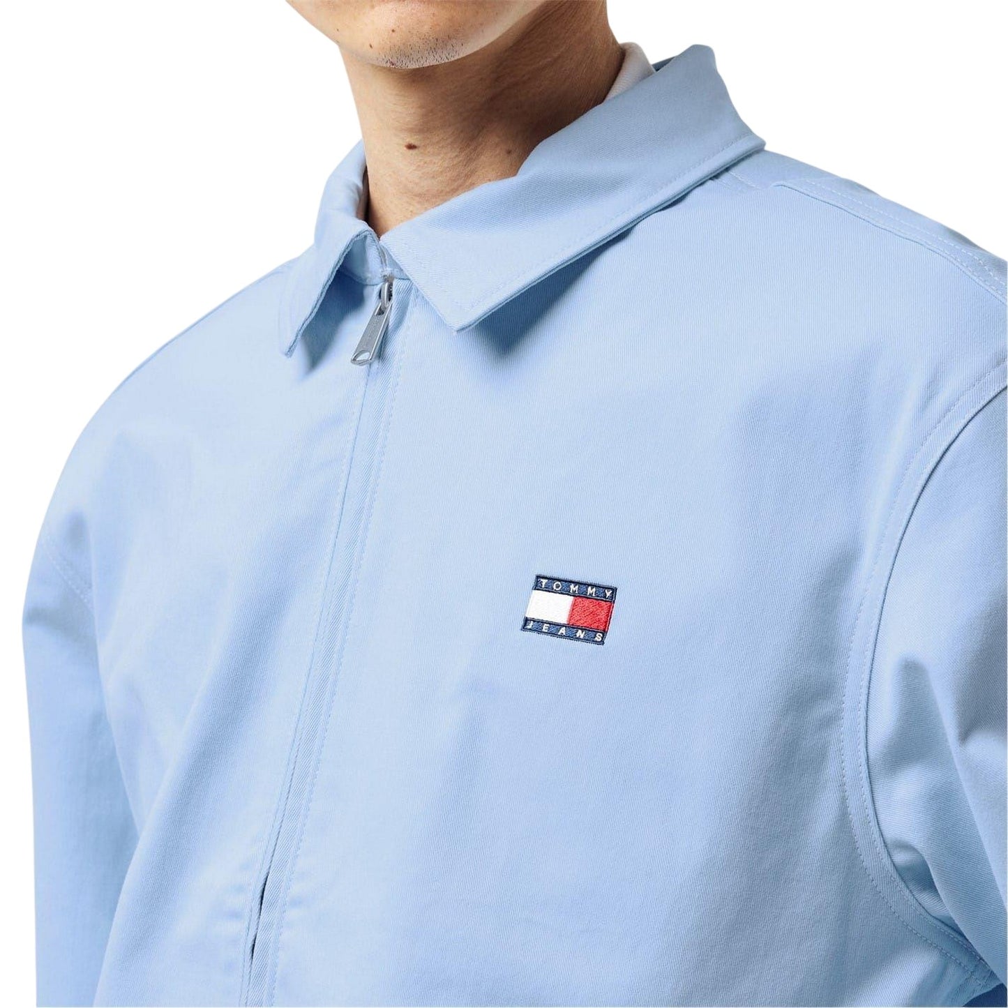 Sweet Blue - Side - Tommy Jeans Mens Logo Full Zip Jacket