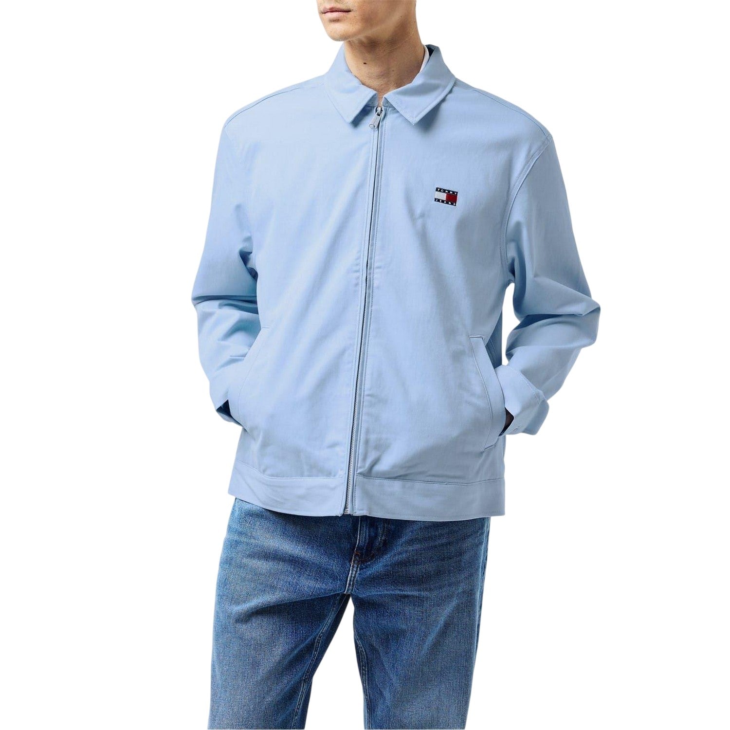 Sweet Blue - Lifestyle - Tommy Jeans Mens Logo Full Zip Jacket