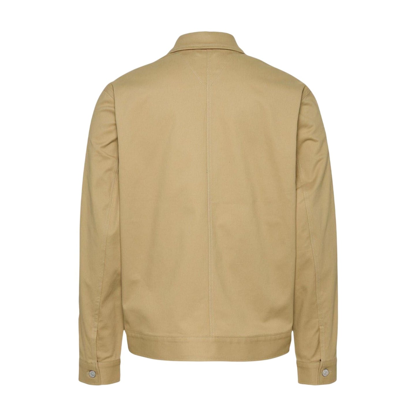 Tan - Back - Tommy Jeans Mens Logo Full Zip Jacket