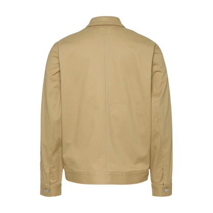 Tan - Back - Tommy Jeans Mens Logo Full Zip Jacket