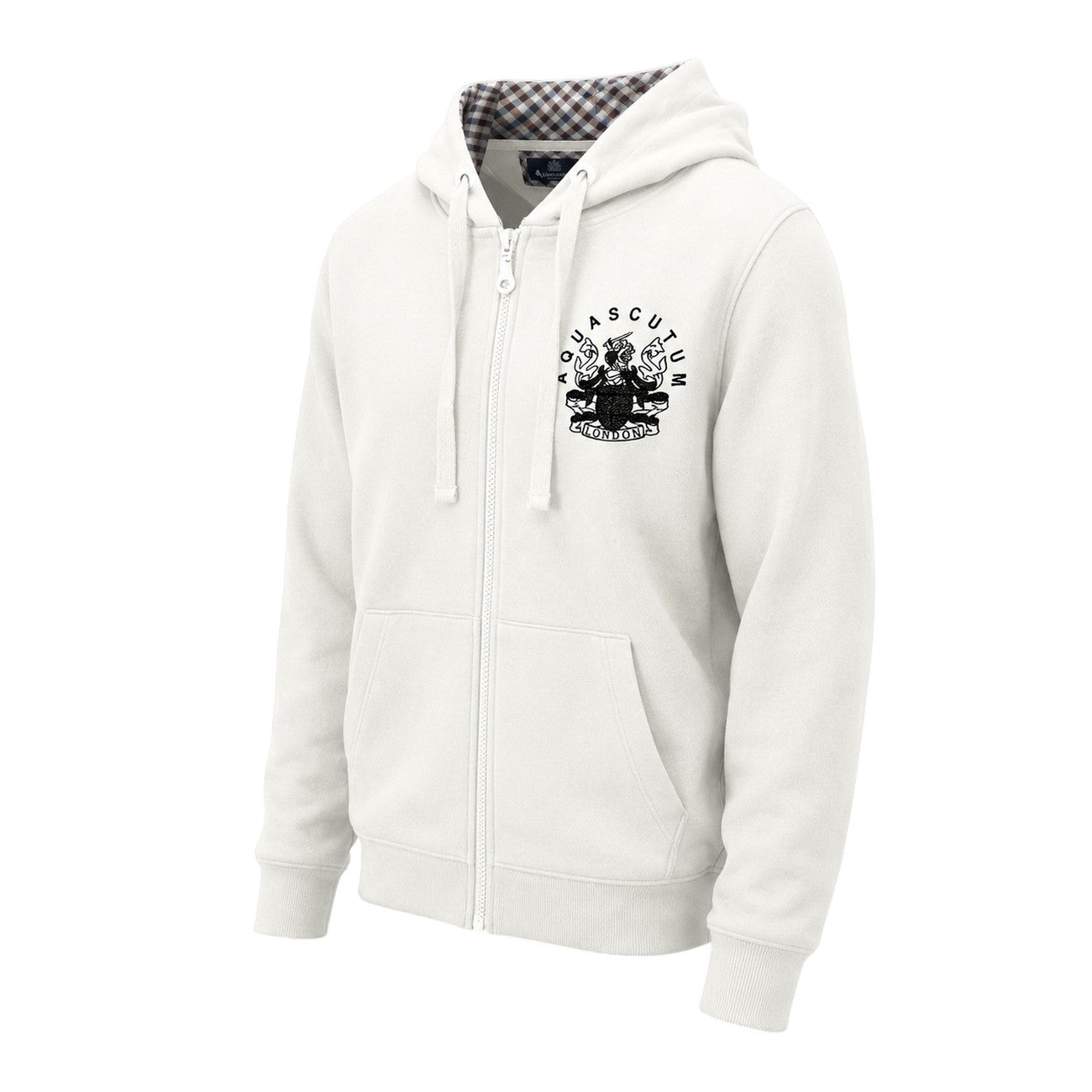 Butter - Side - Aquascutum Mens Relaxed Fit Full Zip Hoodie
