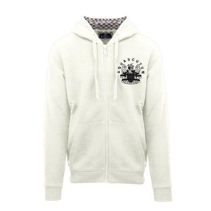 Butter - Front - Aquascutum Mens Relaxed Fit Full Zip Hoodie