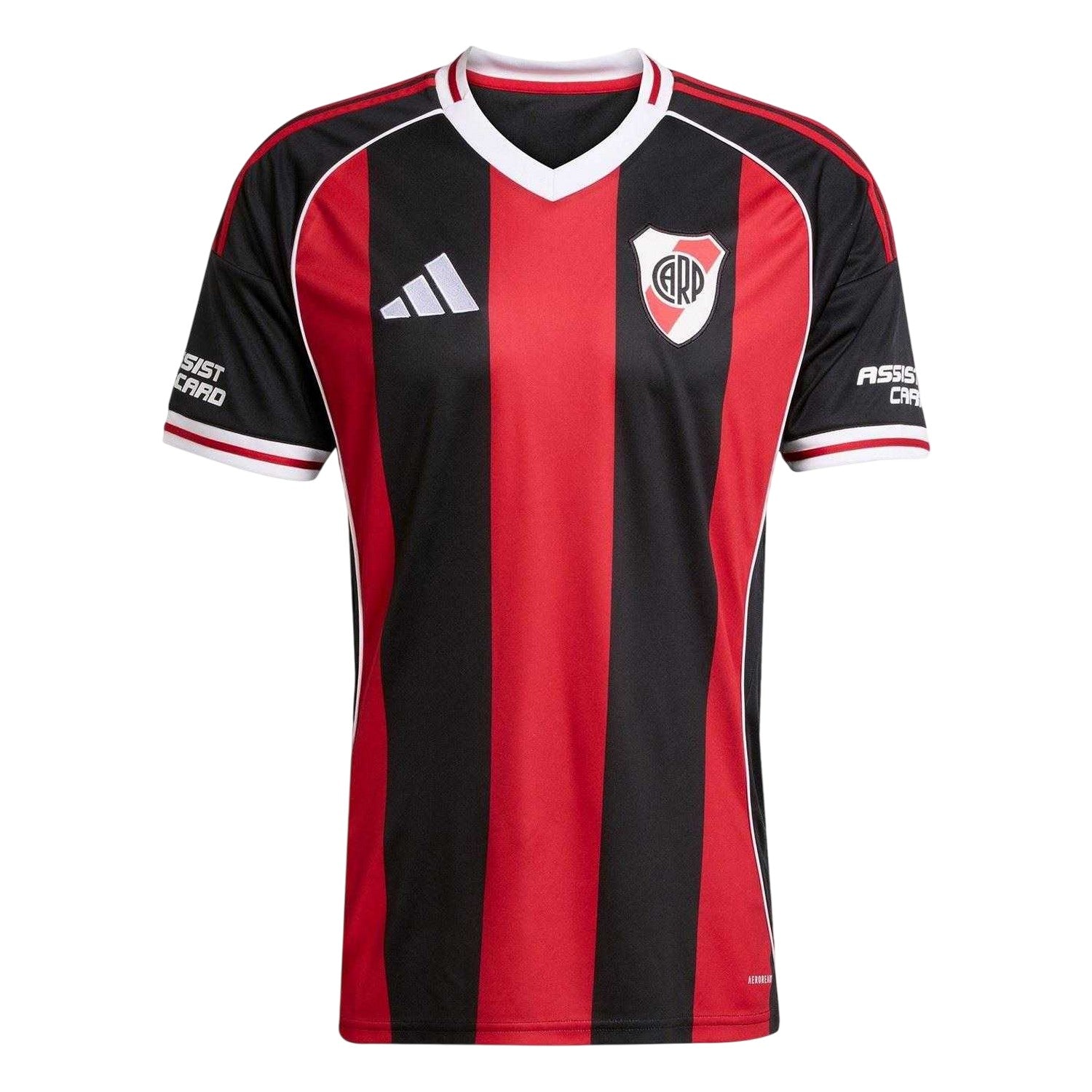 Black-Red - Front - Adidas Mens 25-26 Club Atlético River Plate Away Jersey