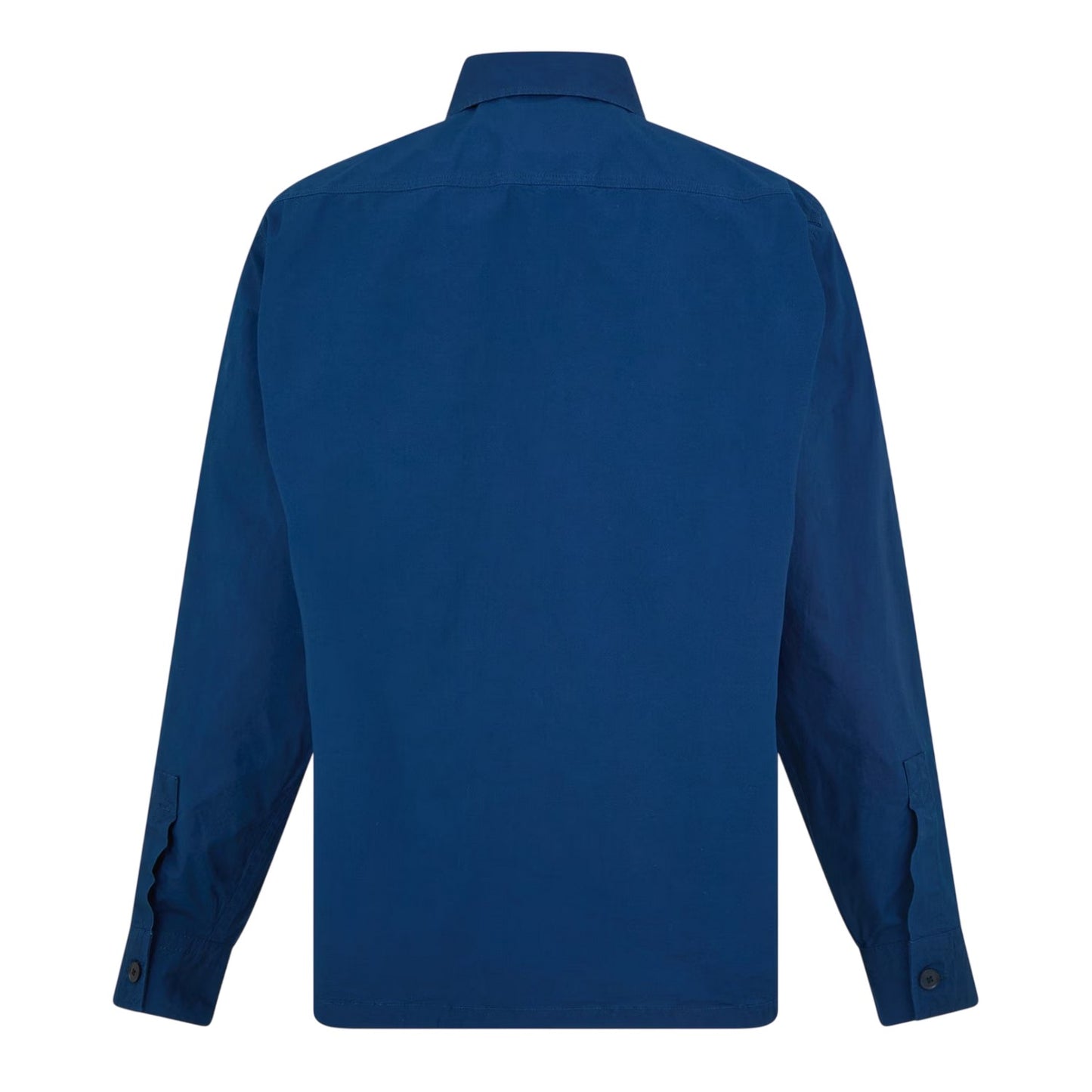 Blue - Back - Boss Mens Barrel Collared Long-Sleeved Overshirt