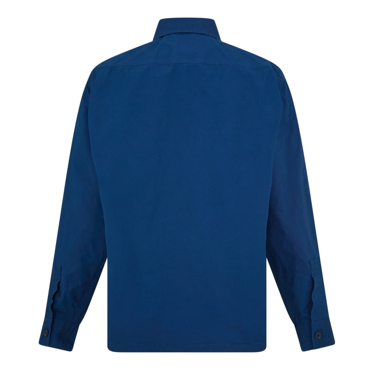 Blue - Back - Boss Mens Barrel Collared Long-Sleeved Overshirt