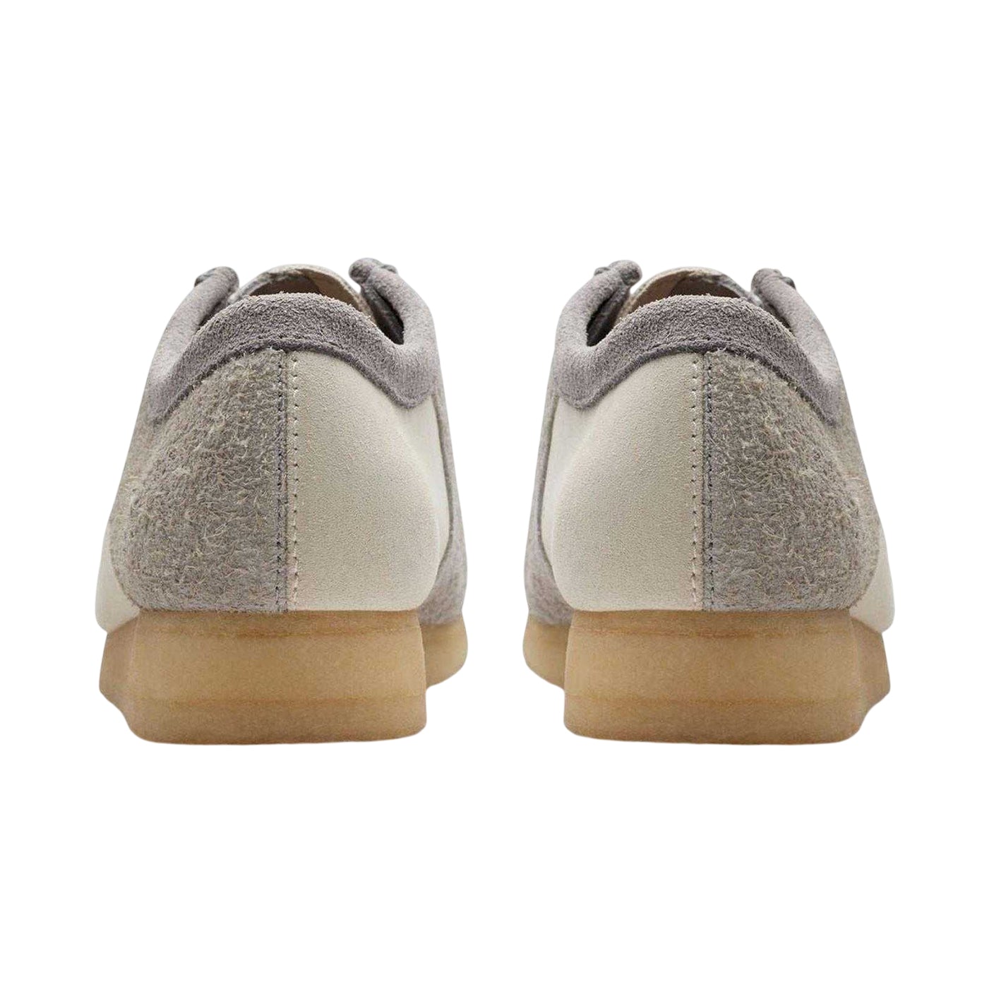Grey - Back - Clarks Originals Mens Wallabee Suede Shoes