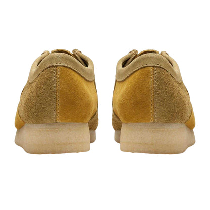 Olive - Back - Clarks Originals Mens Wallabee Suede Shoes