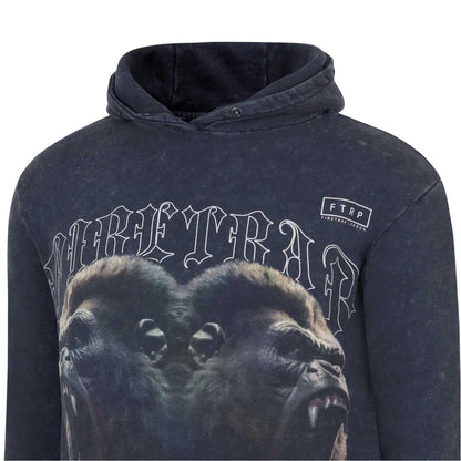 Acid Black - Lifestyle - Firetrap Mens Graphic Print Cotton Hoodie