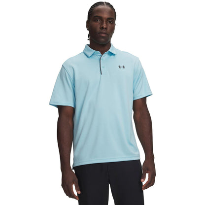 Opal Blue - Front - Under Armour Mens Tech Mesh Polo Shirt