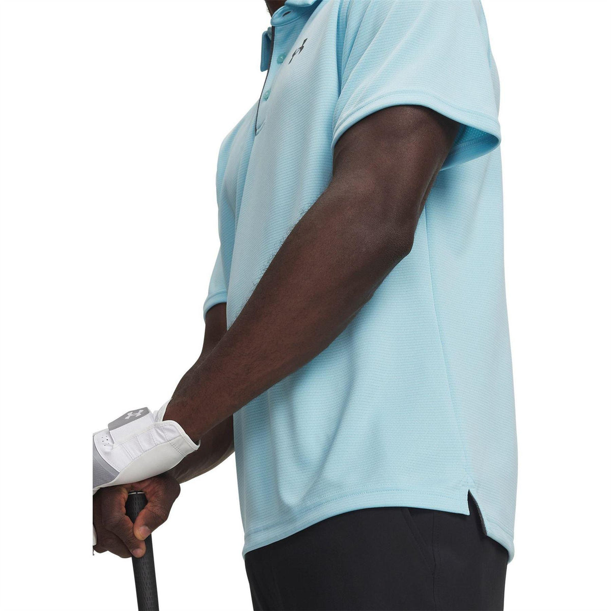 Opal Blue - Side - Under Armour Mens Tech Mesh Polo Shirt