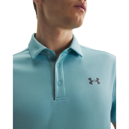 Blue Haze - Side - Under Armour Mens Tech Mesh Polo Shirt