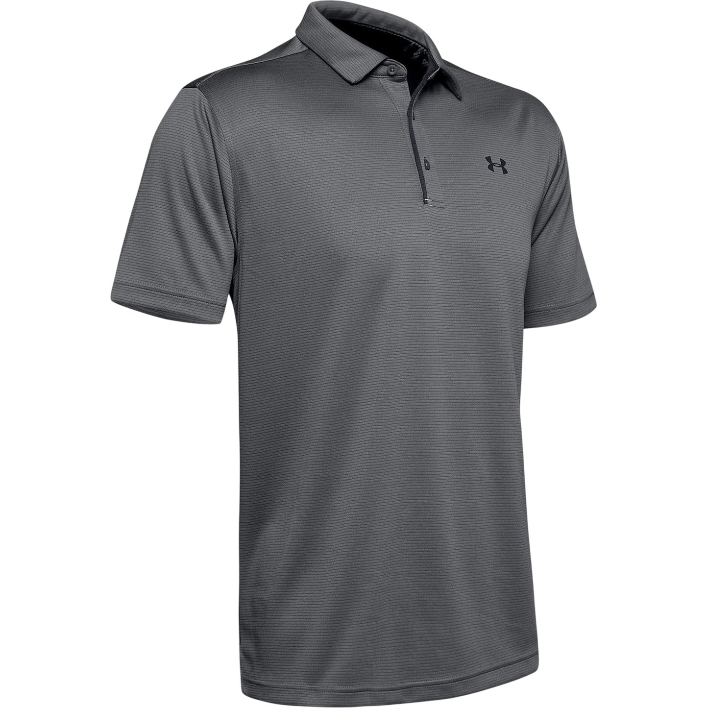 Graphite-Black - Front - Under Armour Mens Tech Mesh Polo Shirt
