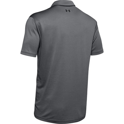Graphite-Black - Back - Under Armour Mens Tech Mesh Polo Shirt