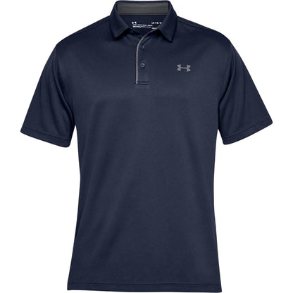 Midnight Navy - Front - Under Armour Mens Tech Mesh Polo Shirt