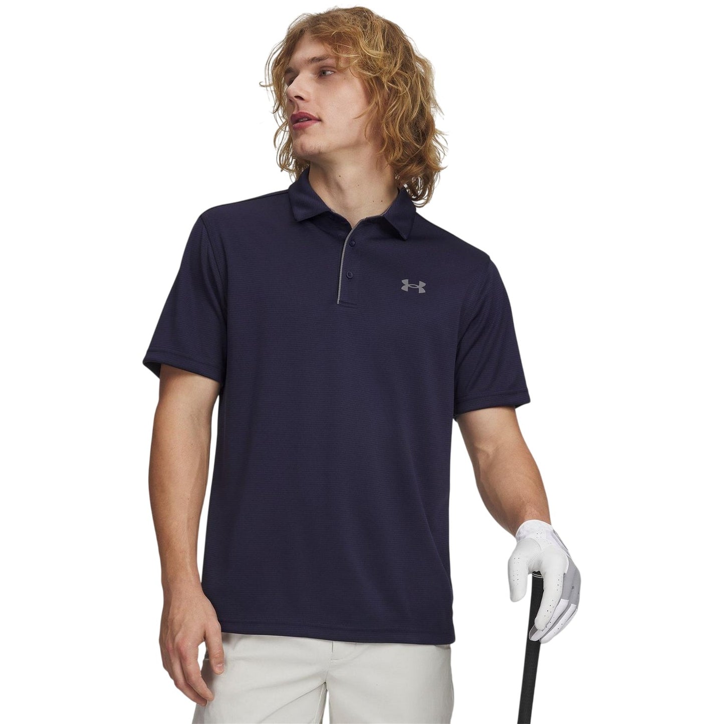 Midnight Navy - Side - Under Armour Mens Tech Mesh Polo Shirt