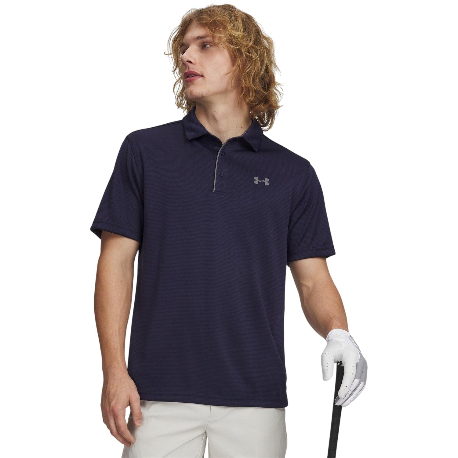 Midnight Navy - Side - Under Armour Mens Tech Mesh Polo Shirt